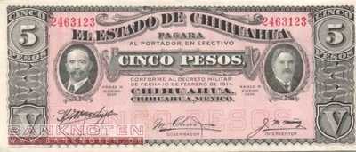 Mexico - Estado de Chihuahua - 5  Pesos (#S0532a_AU)