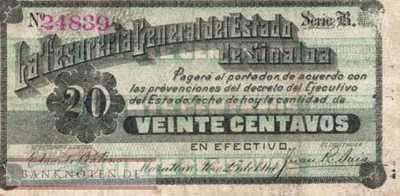 Mexico - Sinaloa - 20  Centavos (#S1023_F)