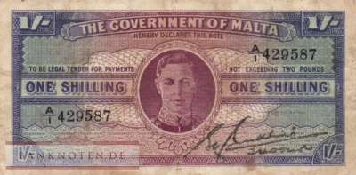Malta - 1  Shilling (#016_F)