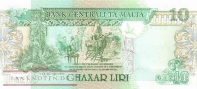 Malta - 10  Liri (#043a_UNC)