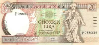 Malta - 20  Liri (#044a_UNC)