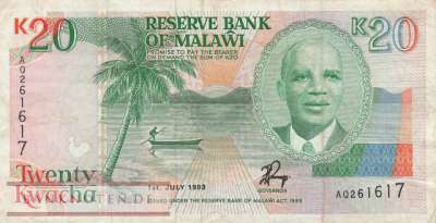 Malawi - 20  Kwacha (#027_F)