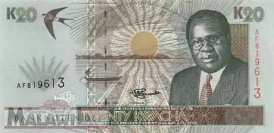 Malawi - 20  Kwacha (#032_UNC)