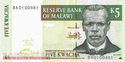 Malawi - 5 Kwacha (#036b_UNC)
