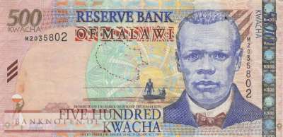 Malawi - 500  Kwacha (#048Aa_VF)