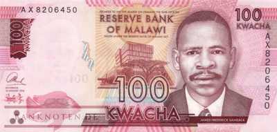 Malawi - 100  Kwacha (#065b_UNC)