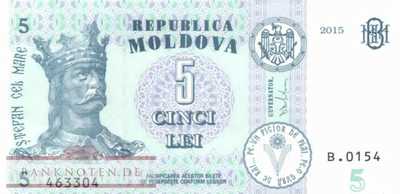 Moldawien - 5  Lei (#021Aa_UNC)