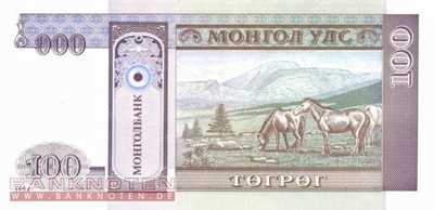 Mongolei - 100  Tugrik (#057-94_UNC)
