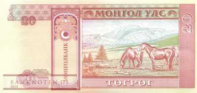Mongolei - 20  Tugrik (#063g_UNC)