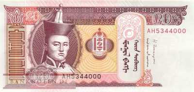 Mongolei - 20  Tugrik (#063g_UNC)