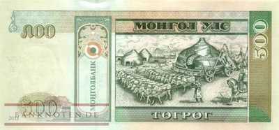 Mongolia - 500  Tugrik (#066d_UNC)