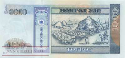 Mongolei - 1.000  Tugrik - Ersatzbanknote (#067eR_UNC)
