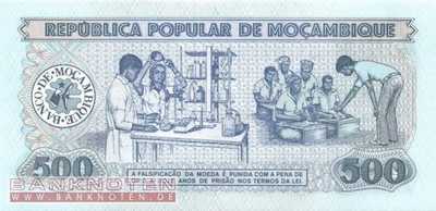 Mozambique - 500 Meticais (#127_UNC)