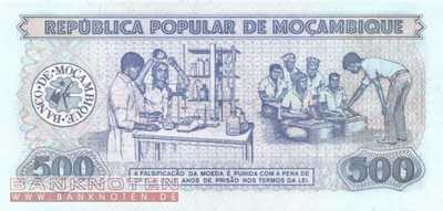 Mozambique - 500  Meticais (#131b_UNC)