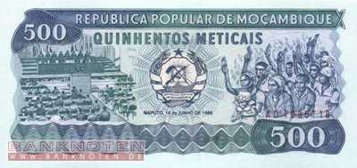 Mozambique - 500  Meticais (#131b_UNC)