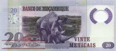 Mozambique - 20  Meticais (#149b_UNC)