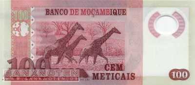 Mozambique - 100  Meticais - plastic (#151a_UNC)