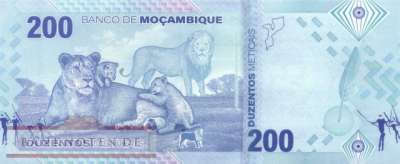 Mozambique - 200  Meticais (#158a_UNC)