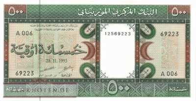 Mauretanien - 500  Ouguiya (#006g_UNC)