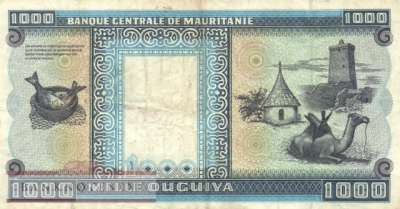 Mauritania - 1.000  Ouguiya (#009a_F)