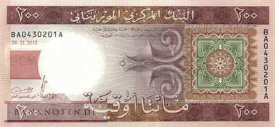 Mauritania - 200  Ouguiya (#017_UNC)