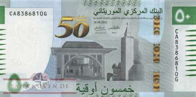 Mauretanien - 50  Ouguiya - Gedenkbanknote im Folder (#028a-3F_UNC)