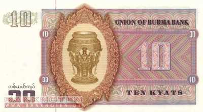 Myanmar - 10 Kyats (#058_UNC)