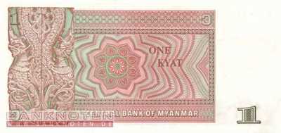 Myanmar - 1 Kyat (#067_UNC)