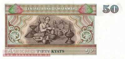 Myanmar - 50  Kyats (#073b-2_UNC)