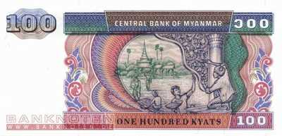 Myanmar - 100  Kyats (#074b_UNC)