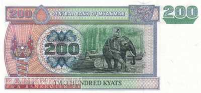 Myanmar - 200  Kyats (#078_UNC)