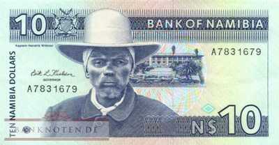 Namibia - 10  Namibia Dollars (#001a_XF)