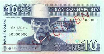 Namibia - 10  Namibia Dollars - SPECIMEN (#001s_UNC)