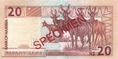 Namibia - 20  Namibia Dollars - SPECIMEN (#006s_UNC)