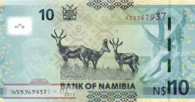 Namibia - 10  Namibia Dollars (#011b_UNC)