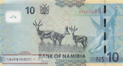 Namibia - 10  Namibia Dollars (#016c_UNC)