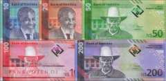 Namibia: 10 - 200 Dollars 2025 (5 Banknoten)