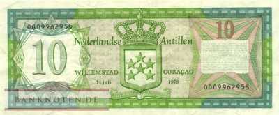 Netherlands Antilles - 10  Gulden (#016a_VF)