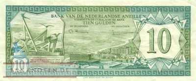 Netherlands Antilles - 10  Gulden (#016a_VF)