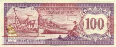 Netherlands Antilles - 100  Gulden (#019b_UNC)