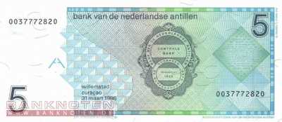 Netherlands Antilles - 5  Gulden (#022a_UNC)