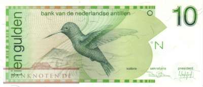 Netherlands Antilles - 10  Gulden (#023a_UNC)