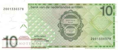 Netherlands Antilles - 10  Gulden (#023a_UNC)