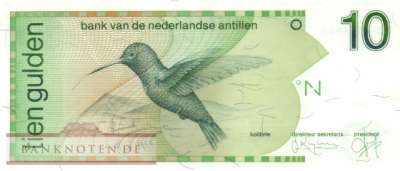 Netherlands Antilles - 10  Gulden (#023c_UNC)