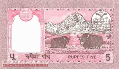 Nepal - 5  Rupees (#030a-2_UNC)
