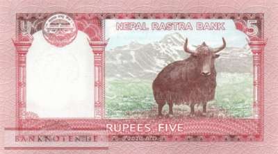 Nepal - 5  Rupees (#076b_UNC)