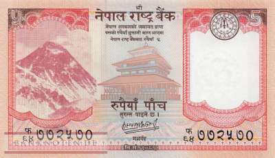 Nepal - 5  Rupees (#076c_UNC)