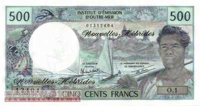 Neue Hebriden - 500  Francs (#019c_UNC)