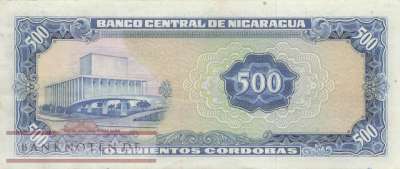 Nicaragua - 500  Cordobas (#133_VF)
