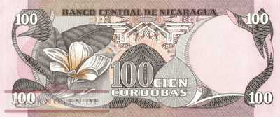 Nicaragua - 100  Cordobas (#137-1_UNC)